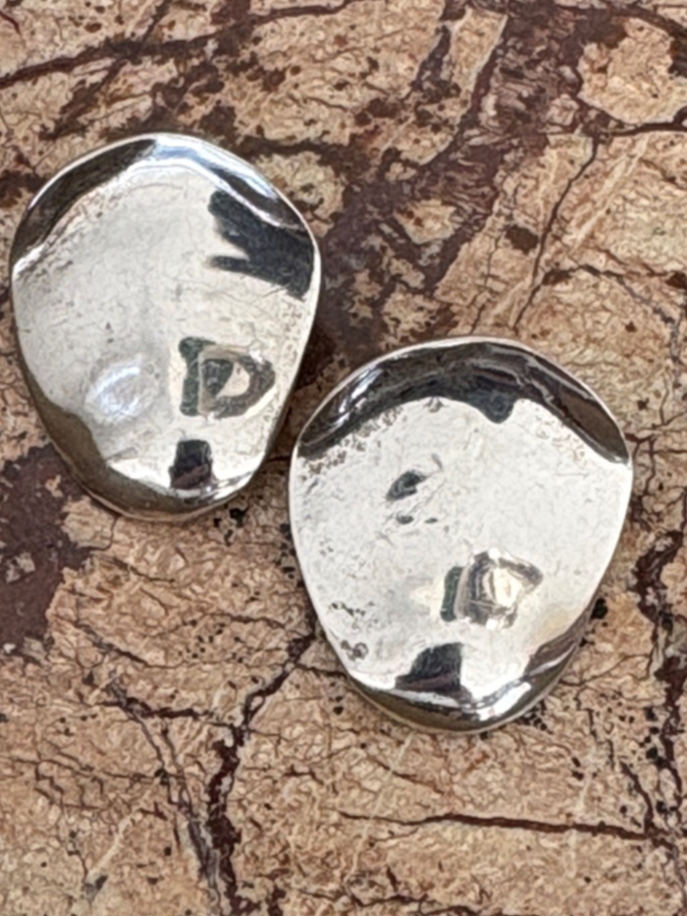 VTG Sterling-Silver Clip-on Earrings, handcrafted